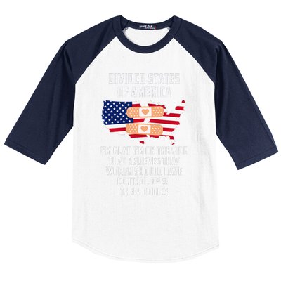 Divided States Of America Baseball Sleeve Shirt