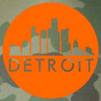 Detroit Simple Orange Logo Front And Back Legacy Tie Dye Trucker Hat