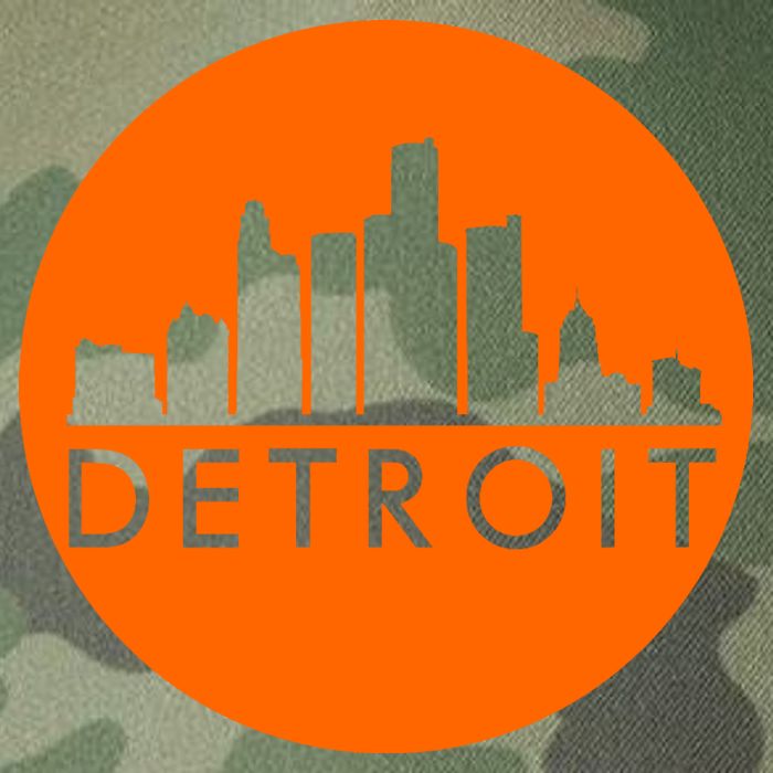 Detroit Simple Orange Logo Front And Back Legacy Tie Dye Trucker Hat