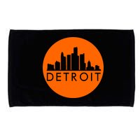 Detroit Simple Orange Logo Front And Back Microfiber Hand Towel