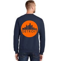 Detroit Simple Orange Logo Front And Back Sweatshirt
