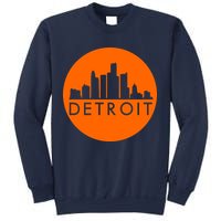 Detroit Simple Orange Logo Front And Back Sweatshirt