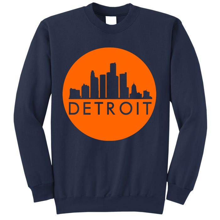 Detroit Simple Orange Logo Front And Back Sweatshirt