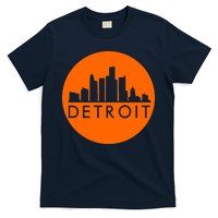 Detroit Simple Orange Logo Front And Back T-Shirt