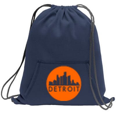 Detroit Simple Orange Logo Front And Back Sweatshirt Cinch Pack Bag