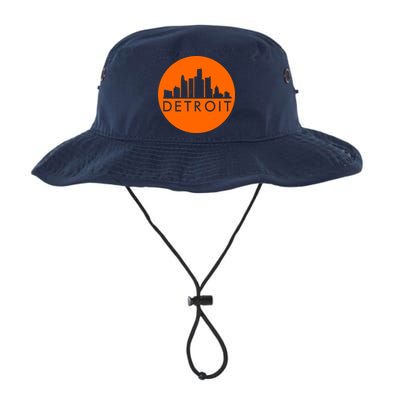 Detroit Simple Orange Logo Front And Back Legacy Cool Fit Booney Bucket Hat