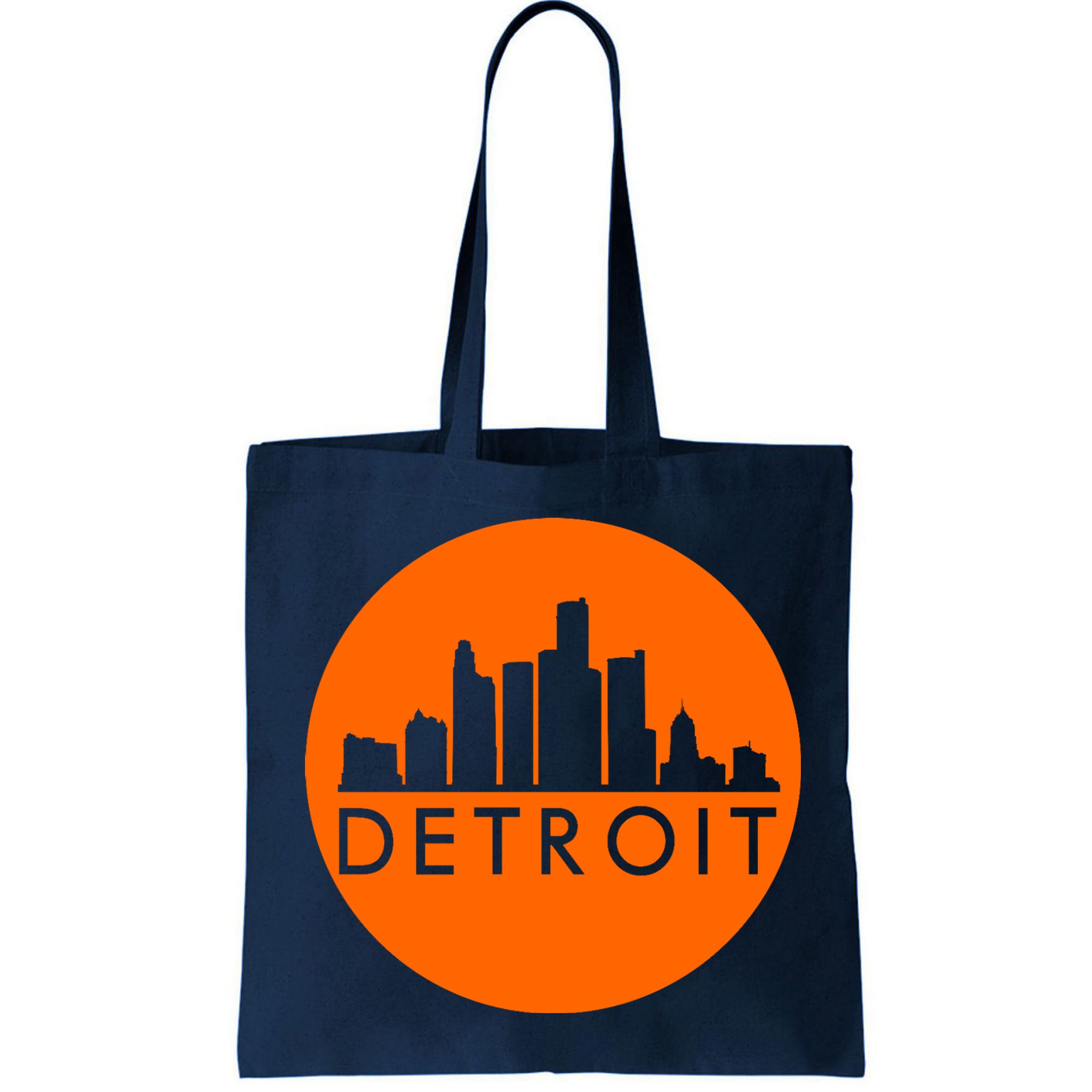 Detroit Simple Orange Logo Front And Back Bag