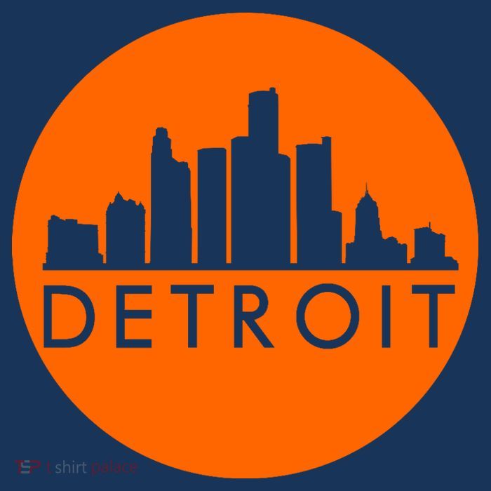 Detroit Simple Orange Logo Front And Back Bag