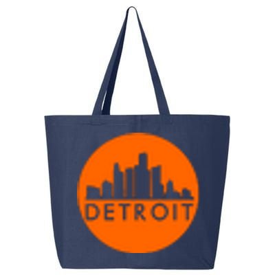 Detroit Simple Orange Logo Front And Back 25L Jumbo Tote