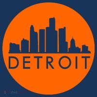 Detroit Simple Orange Logo Front And Back 25L Jumbo Tote