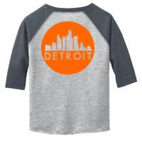 Detroit Simple Orange Logo Front And Back Toddler Fine Jersey T-Shirt