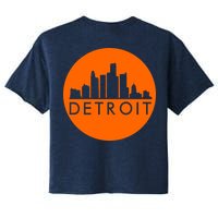Detroit Simple Orange Logo Front And Back Crop Top