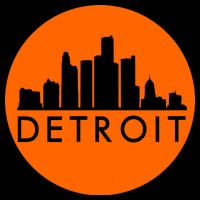 Detroit Simple Orange Logo City Backpack