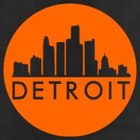 Detroit Simple Orange Logo Adult Drive Performance Visor