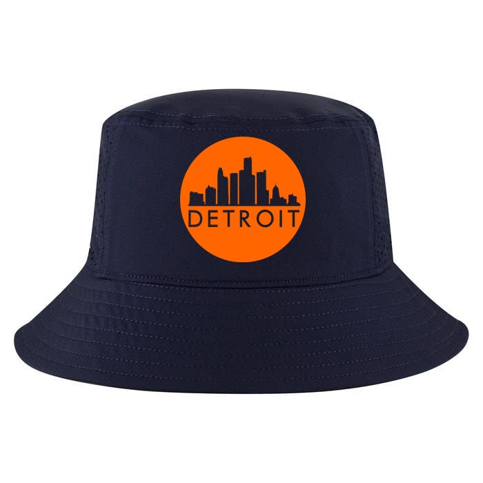 Detroit Simple Orange Logo Cool Comfort Performance Bucket Hat