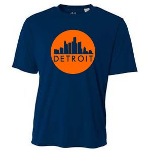 Detroit Simple Orange Logo Cooling Performance Crew T-Shirt