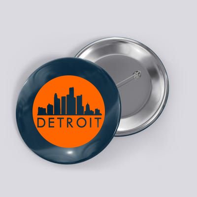 Detroit Simple Orange Logo Button
