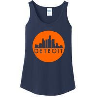 Detroit Simple Orange Logo Ladies Essential Tank