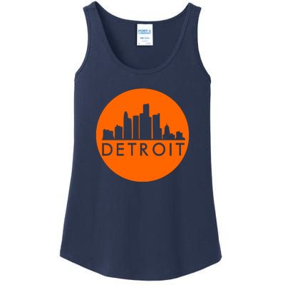 Detroit Simple Orange Logo Ladies Essential Tank