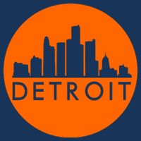 Detroit Simple Orange Logo Flatbill Hat