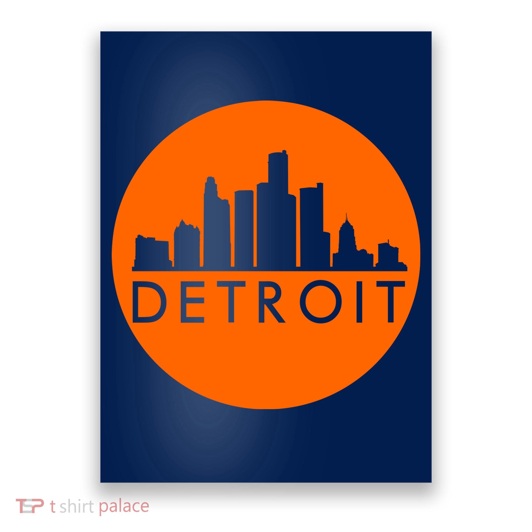 Detroit Simple Orange Logo Poster