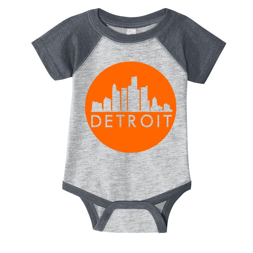 Detroit Simple Orange Logo Infant Baby Jersey Bodysuit