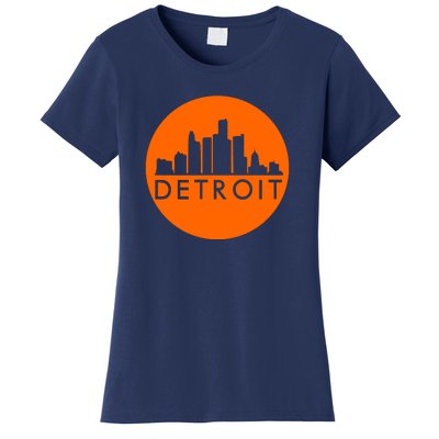 Detroit Simple Orange Logo Women's T-Shirt