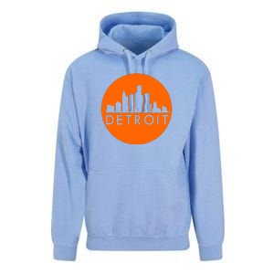 Detroit Simple Orange Logo Unisex Surf Hoodie