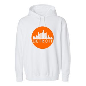 Detroit Simple Orange Logo Garment-Dyed Fleece Hoodie