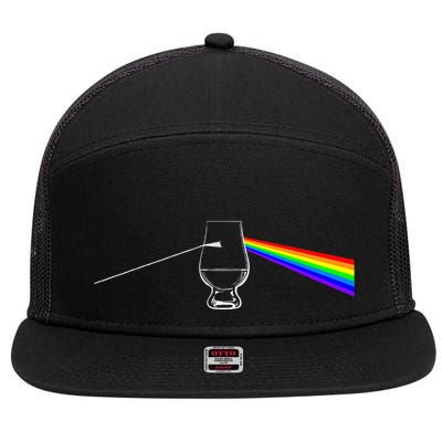 Dark Side Of The Glen Whiskey Bourbon Lover Drinker 7 Panel Mesh Trucker Snapback Hat