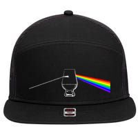 Dark Side Of The Glen Whiskey Bourbon Lover Drinker 7 Panel Mesh Trucker Snapback Hat