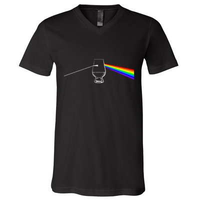 Dark Side Of The Glen Whiskey Bourbon Lover Drinker V-Neck T-Shirt