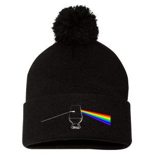 Dark Side Of The Glen Whiskey Bourbon Lover Drinker Pom Pom 12in Knit Beanie