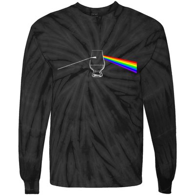 Dark Side Of The Glen Whiskey Bourbon Lover Drinker Tie-Dye Long Sleeve Shirt