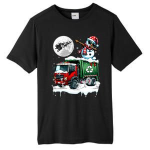 Dabbing Snow On Garbage Truck Christmas Driver Lover Funny Gift Tall Fusion ChromaSoft Performance T-Shirt