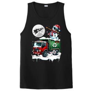 Dabbing Snow On Garbage Truck Christmas Driver Lover Funny Gift PosiCharge Competitor Tank