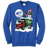 Dabbing Snow On Garbage Truck Christmas Driver Lover Funny Gift Tall Sweatshirt