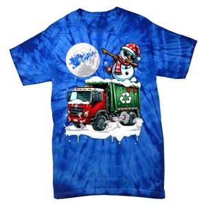 Dabbing Snow On Garbage Truck Christmas Driver Lover Funny Gift Tie-Dye T-Shirt