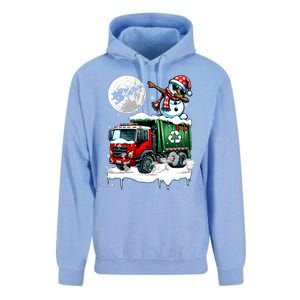 Dabbing Snow On Garbage Truck Christmas Driver Lover Funny Gift Unisex Surf Hoodie