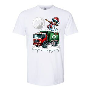 Dabbing Snow On Garbage Truck Christmas Driver Lover Funny Gift Softstyle CVC T-Shirt