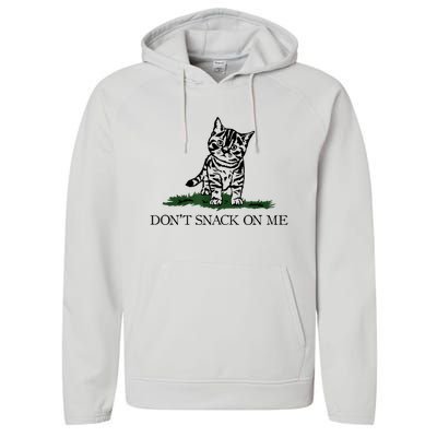 DonT Snack On Me Yellow Cat TheyRe Eating Pets Funny Trump Performance Fleece Hoodie