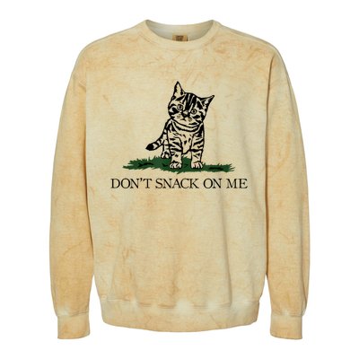 DonT Snack On Me Yellow Cat TheyRe Eating Pets Funny Trump Colorblast Crewneck Sweatshirt