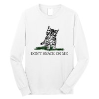 DonT Snack On Me Yellow Cat TheyRe Eating Pets Funny Trump Long Sleeve Shirt