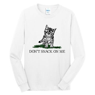 DonT Snack On Me Yellow Cat TheyRe Eating Pets Funny Trump Tall Long Sleeve T-Shirt