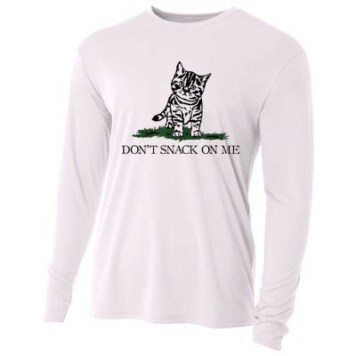 DonT Snack On Me Yellow Cat TheyRe Eating Pets Funny Trump Cooling Performance Long Sleeve Crew