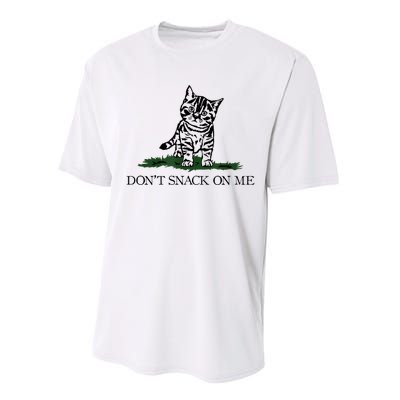 DonT Snack On Me Yellow Cat TheyRe Eating Pets Funny Trump Performance Sprint T-Shirt