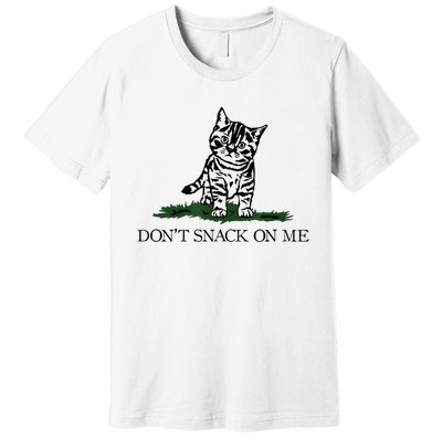 DonT Snack On Me Yellow Cat TheyRe Eating Pets Funny Trump Premium T-Shirt