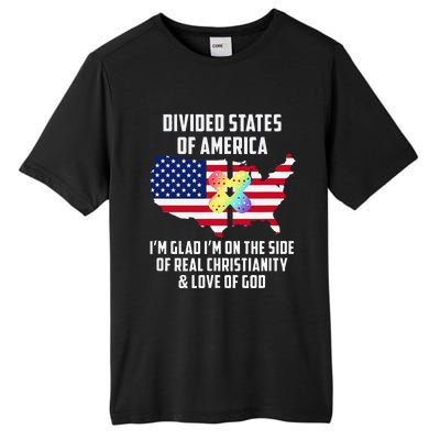 Divided States Of America Patriotic Love God Christianity Tall Fusion ChromaSoft Performance T-Shirt