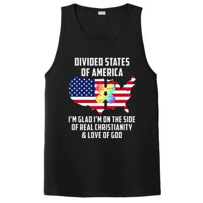 Divided States Of America Patriotic Love God Christianity PosiCharge Competitor Tank