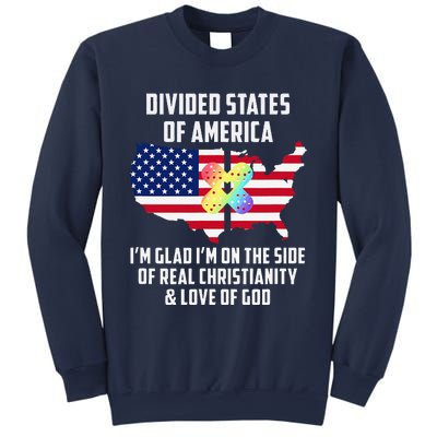 Divided States Of America Patriotic Love God Christianity Sweatshirt